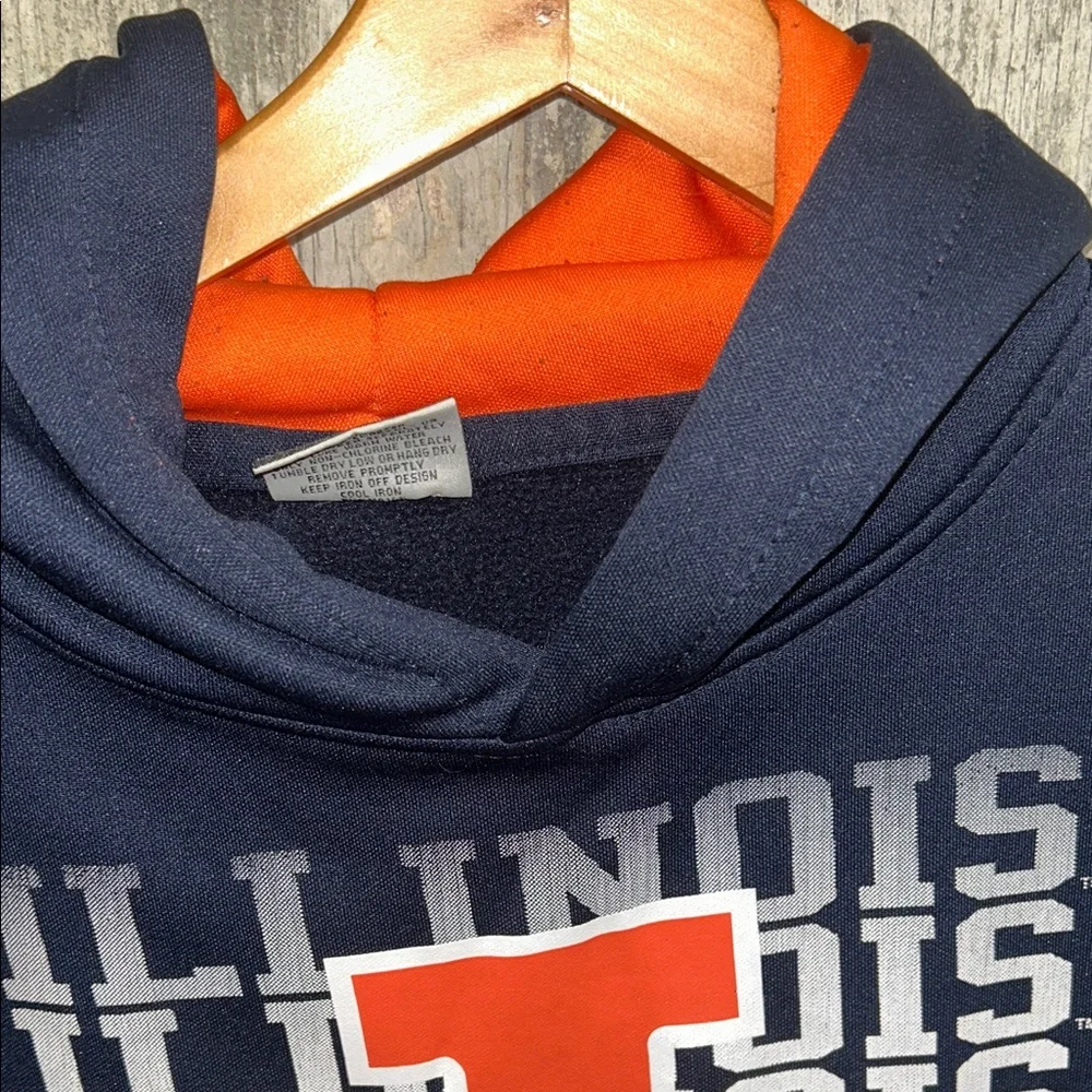 Stadium Athletics Navy and‎ Orange Youth University of Illinois Hoodie L 16-18